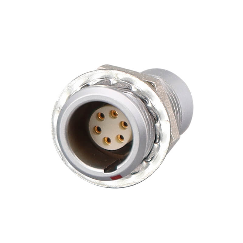 Elecbee Spina FGG / Presa EGG Serie 0B Metallo Aviation Maschio Femmina Connettore circolare a 6 pin Push-Pull Spina rapida autobloccante spina maschile